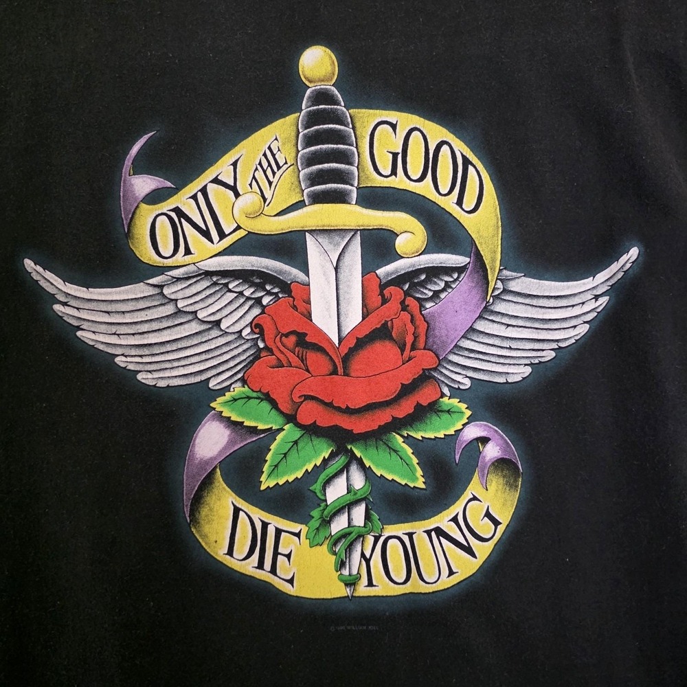 VTG SS Billy Joel Concert Tee '90 Stormfront / Only The Good Die Young Mens XL - Picture 7 of 12